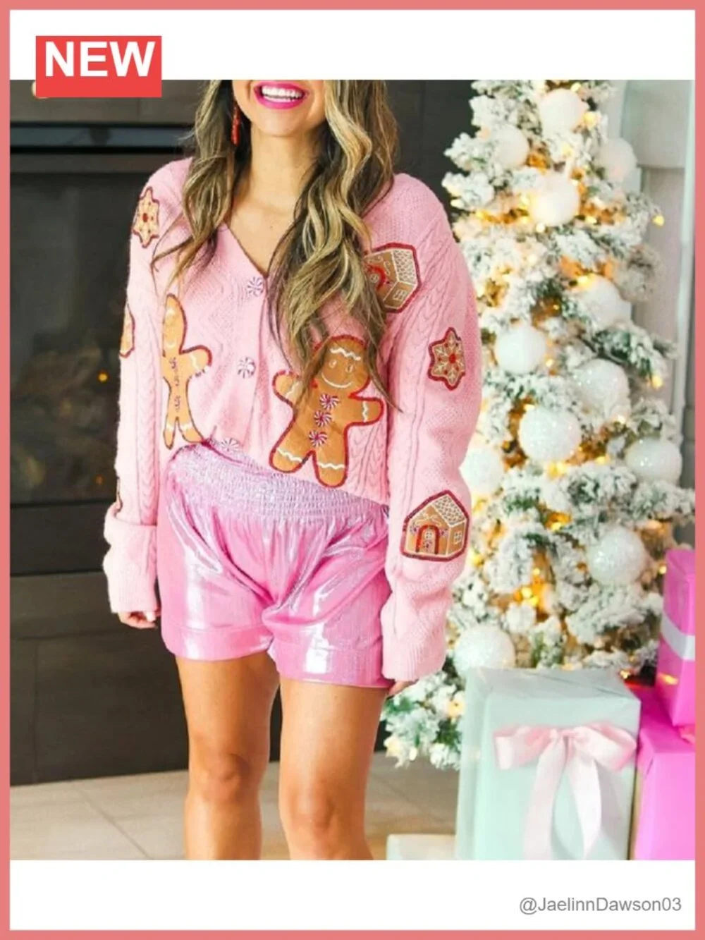 Sequin Christmas Cardigan Sweater Nutcracker Glitter Xmas Button Up Long Sleeve